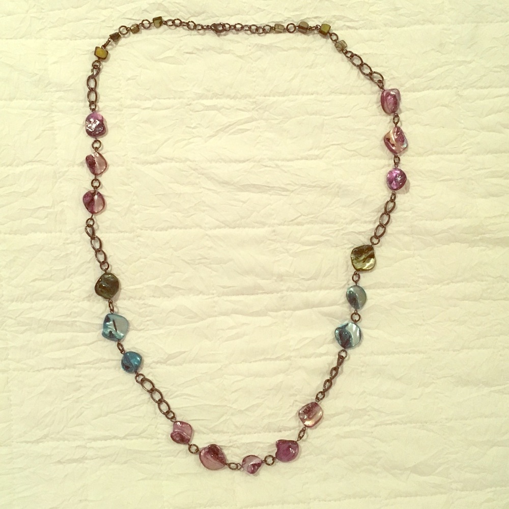 Multicolored long necklace